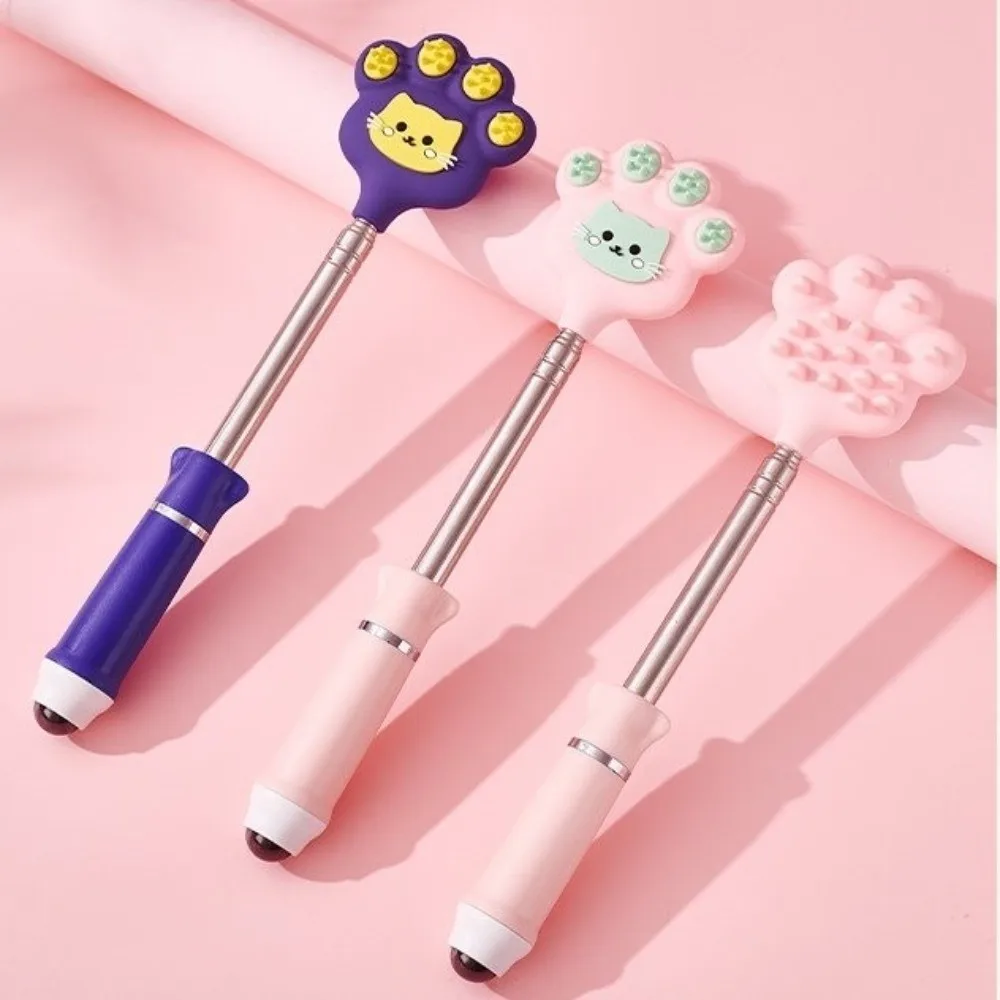 Portable Stretchable Cat Paw Itch Scraper Double-sided Adjustable Back Massage Tool Cute Cat Claw Itching Scratch Gifts