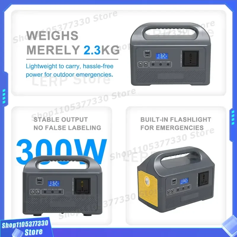 high quality Ultra-light Outdoor Portable Power Station Energy Storage Power Supply 150W-300W Lithium Lifepo4 Battery Packs