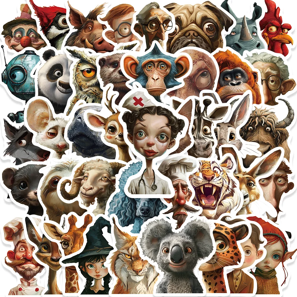 50pcs Strange Stycle Character Stickers Creative Decoration for Guitar Luggage Phone Laptop Skateboard Waterproof PVC Decal