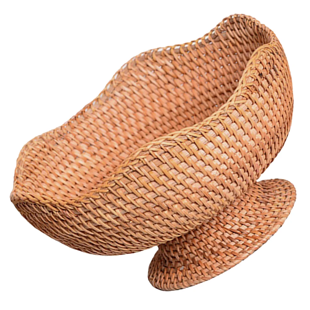 

Basket Rattan Fruit Plate Woven Baskets for Storage Small Wallet Key Bowl Decorative Keys