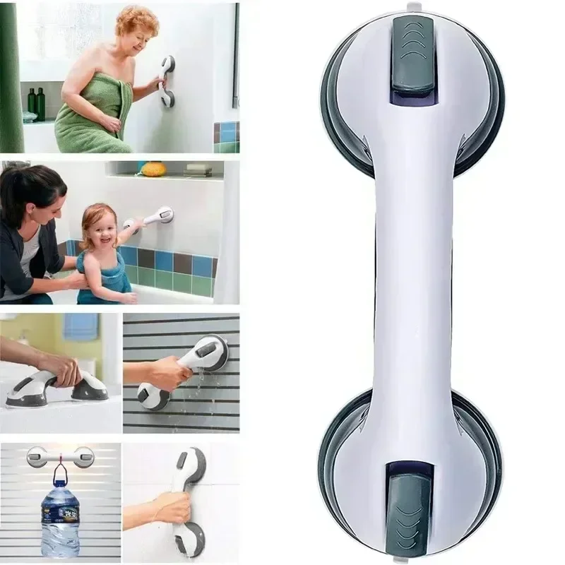 Toilet Safe Grab Anti Slip Elderly Safety Helping Handle Shower Handle Support Bathroom Bar Vacuum Sucker Handrail