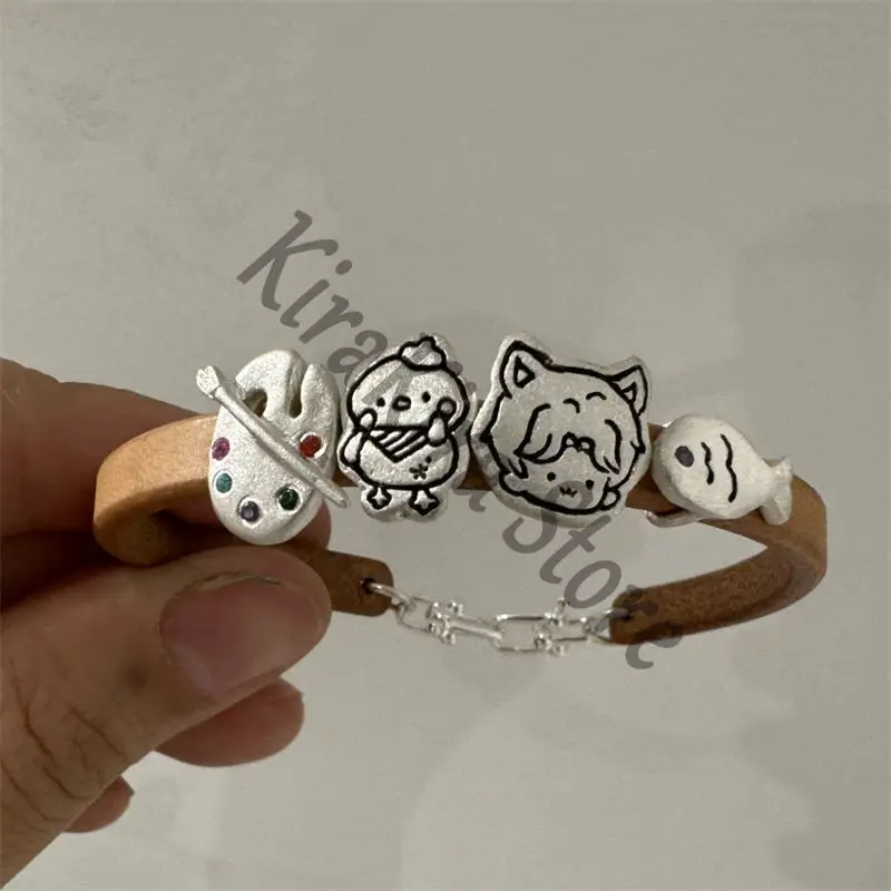 Q Version Rafayel Bracelet Love and Deepspace Hand Chain Graffiti Cartoon Game Bangle Cute Accessory Creative Birthday Gifts