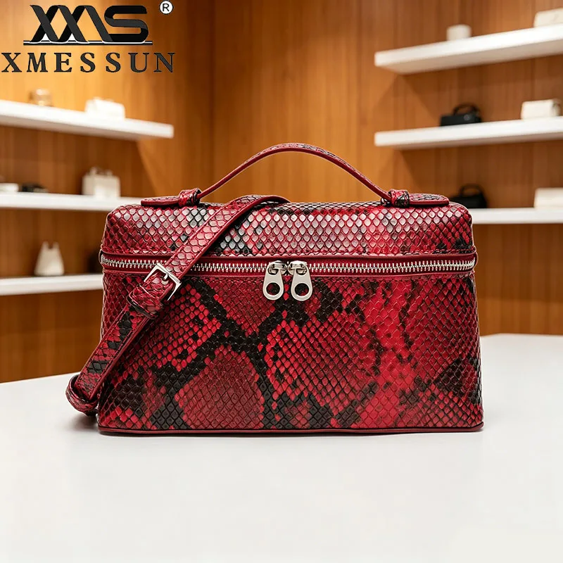 New Trendy Soft Leather Make Up Bags for Women,Fashion Crocodile Snake Ostrich Pattern Clutch Bag Female Shoulder Crossbody Bag