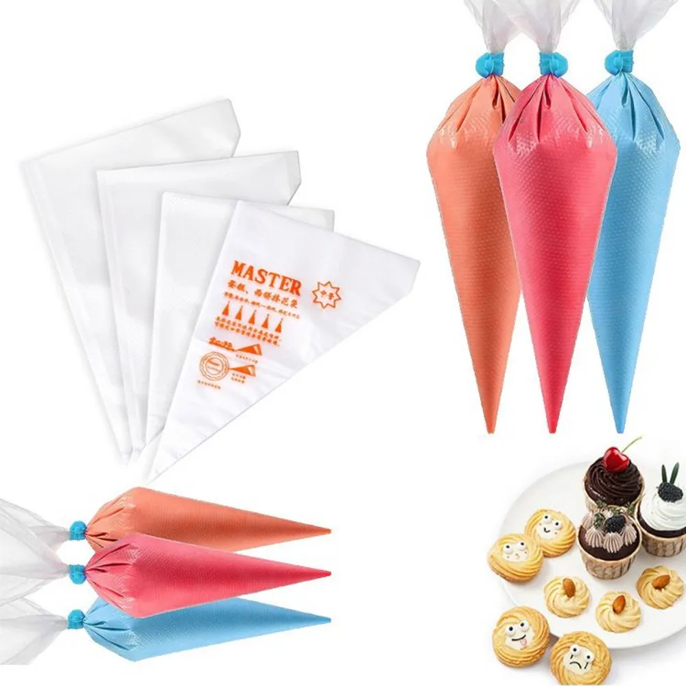 100/50/20 piezas bolsa de manga pastelera desechable glaseado de pastelería crema de pastel de Fondant para decorar pasteles herramientas para hornear