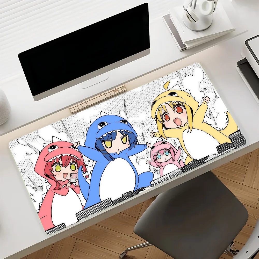 Anime B-bocchi The Rock Mouse Pad Anti Slip Rubber Edge Locked Thickened Laptop Gaming Desk Mat