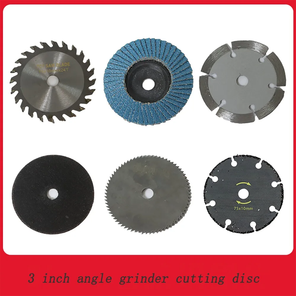 

3-дюймовая угловая шлифовальная машина, пильное полотно, режущий диск для плитки, дерева, металла, 75 мм, мини-шлифовальный круг