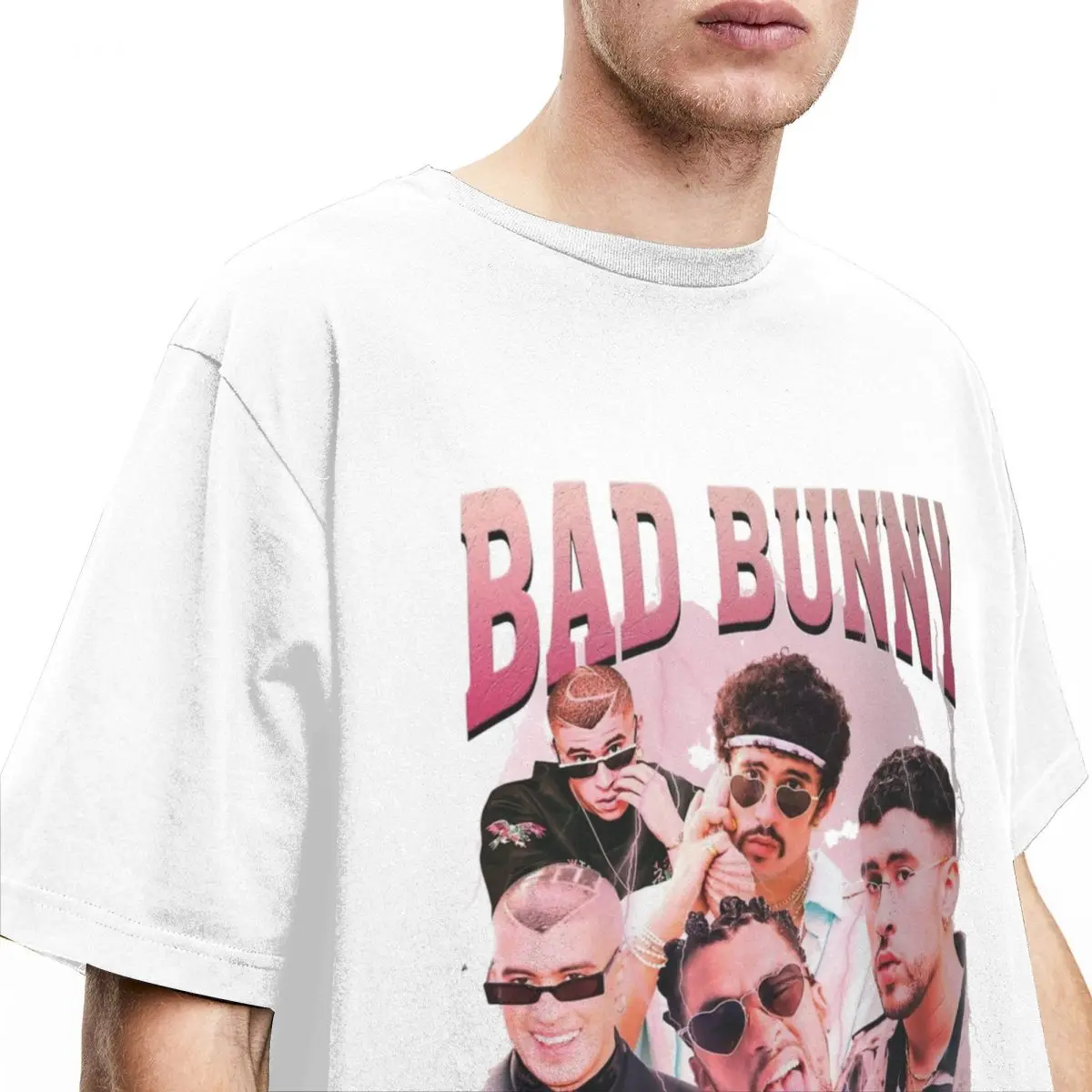 Men Women Vintage Bad Bunny Trap Rapper T Shirt Merchandise Vintage Cotton T Shirts Tee Clothing Printed