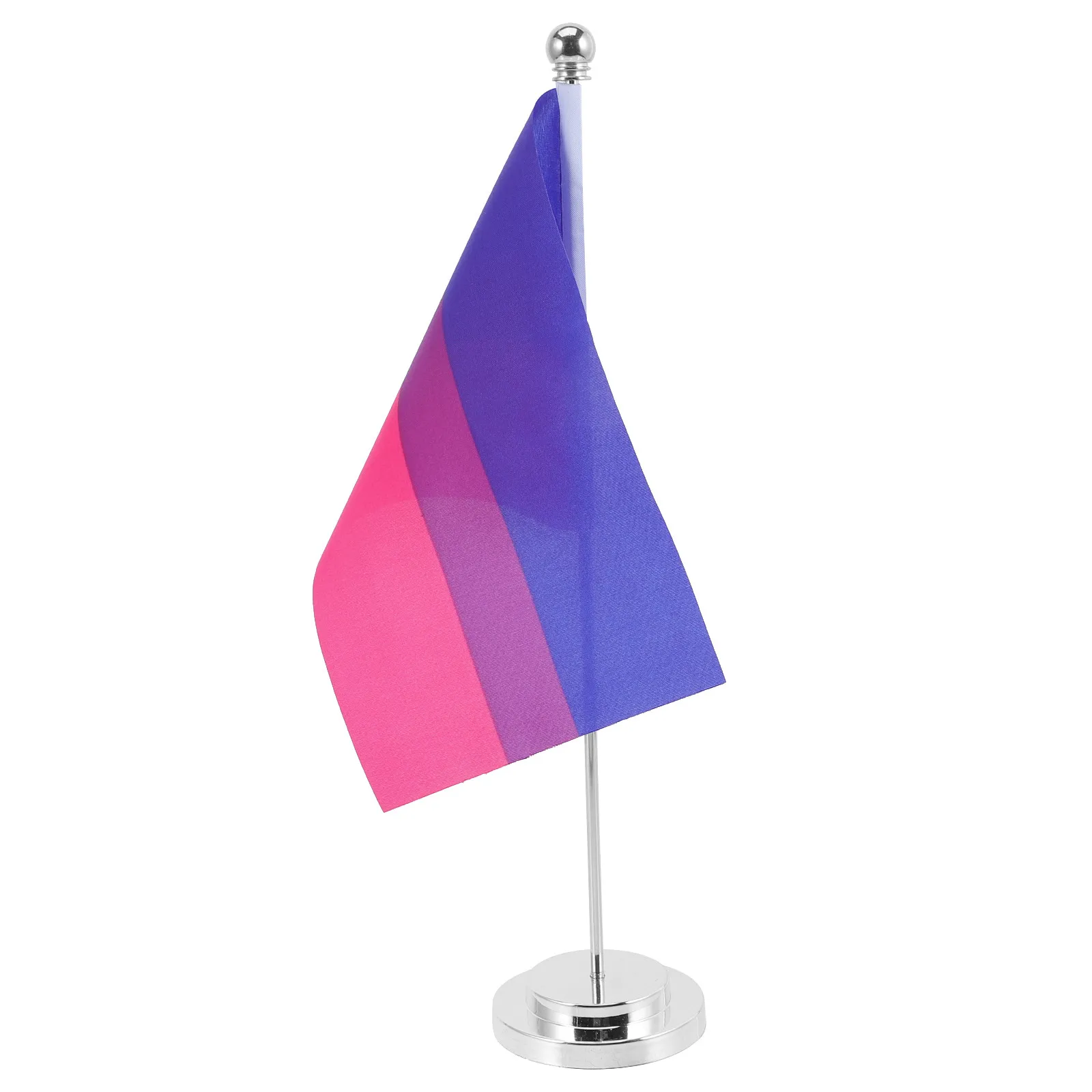 1Set Rainbow Polyester Desk Flag Small Size Pride Table Decoration Party Flag with Stand Base Small Desk Flag,