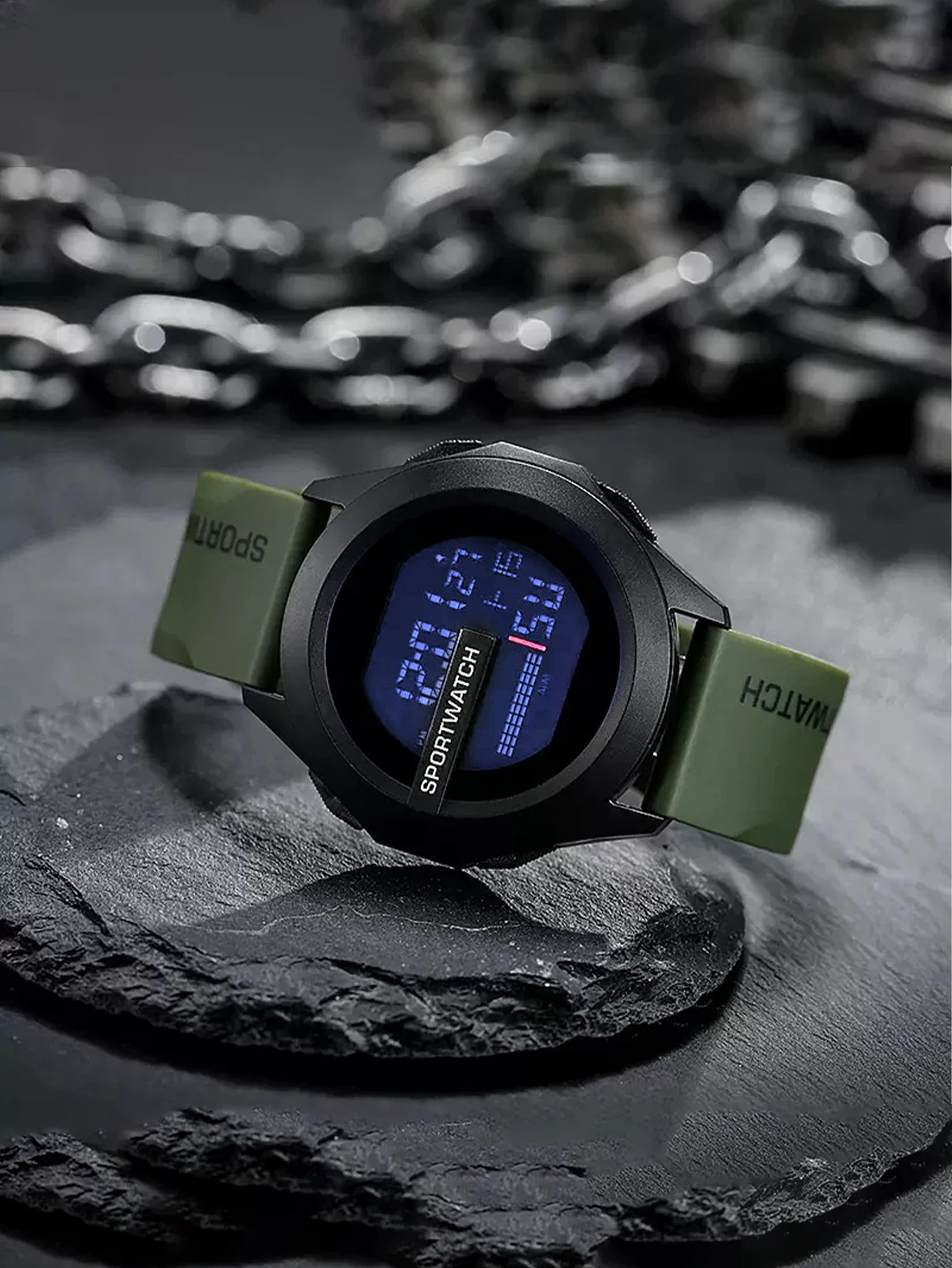 Unisex Electronic Watch with Alarm Clock and Stopwatch Function, Luminous Casual Sports Watch