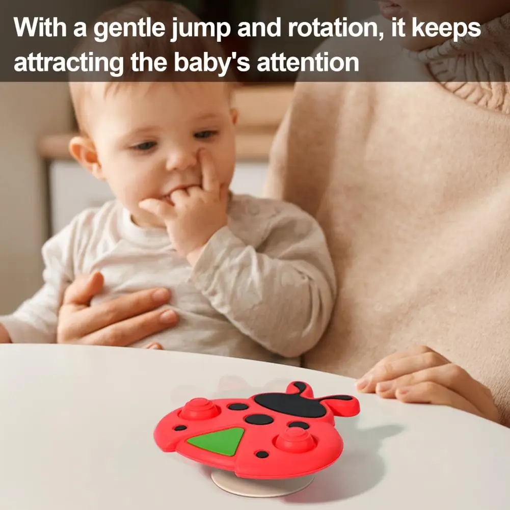 

Funny Child Rattles Teether 3pcs Silicone Suction Spinner Toy Set for Babies Shape Teether Highchair Entertainment Bath Time Fun