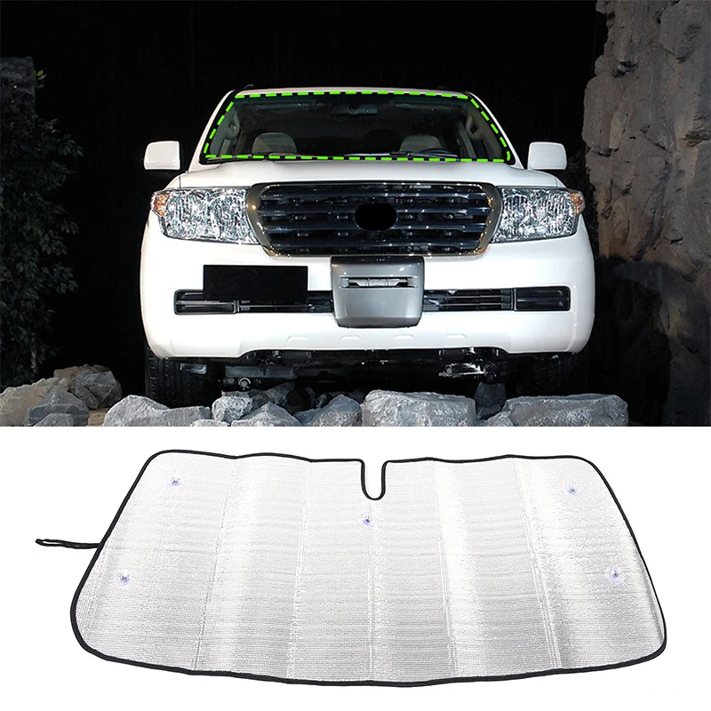 For Toyota Land Cruiser GXR version Car Windshield Sun Shade Cover Foldable Front Window Sun Visor Blocks UV Sunshade Cover