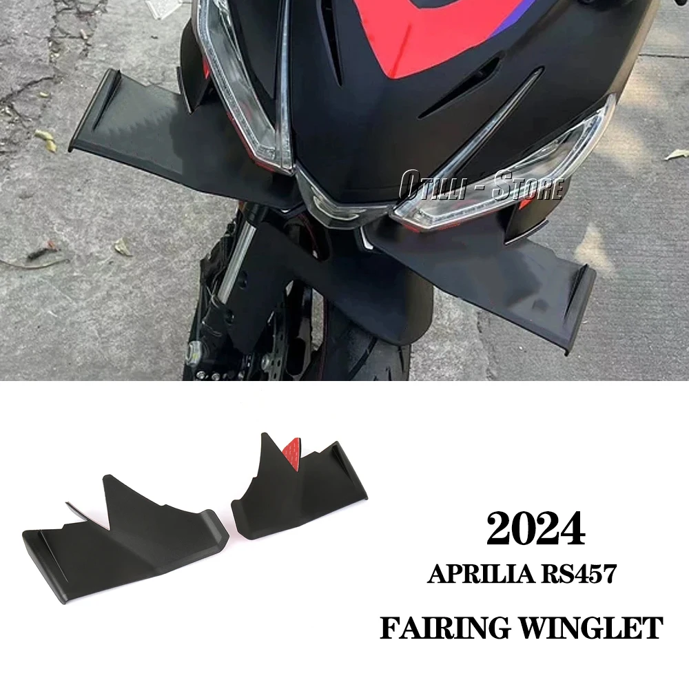 For Aprilia RS457 RS 457 rs457 2024 ABS Front Fairing Winglets Aerodynamic Protection Guard Cover Motorcycle Accessories Parts