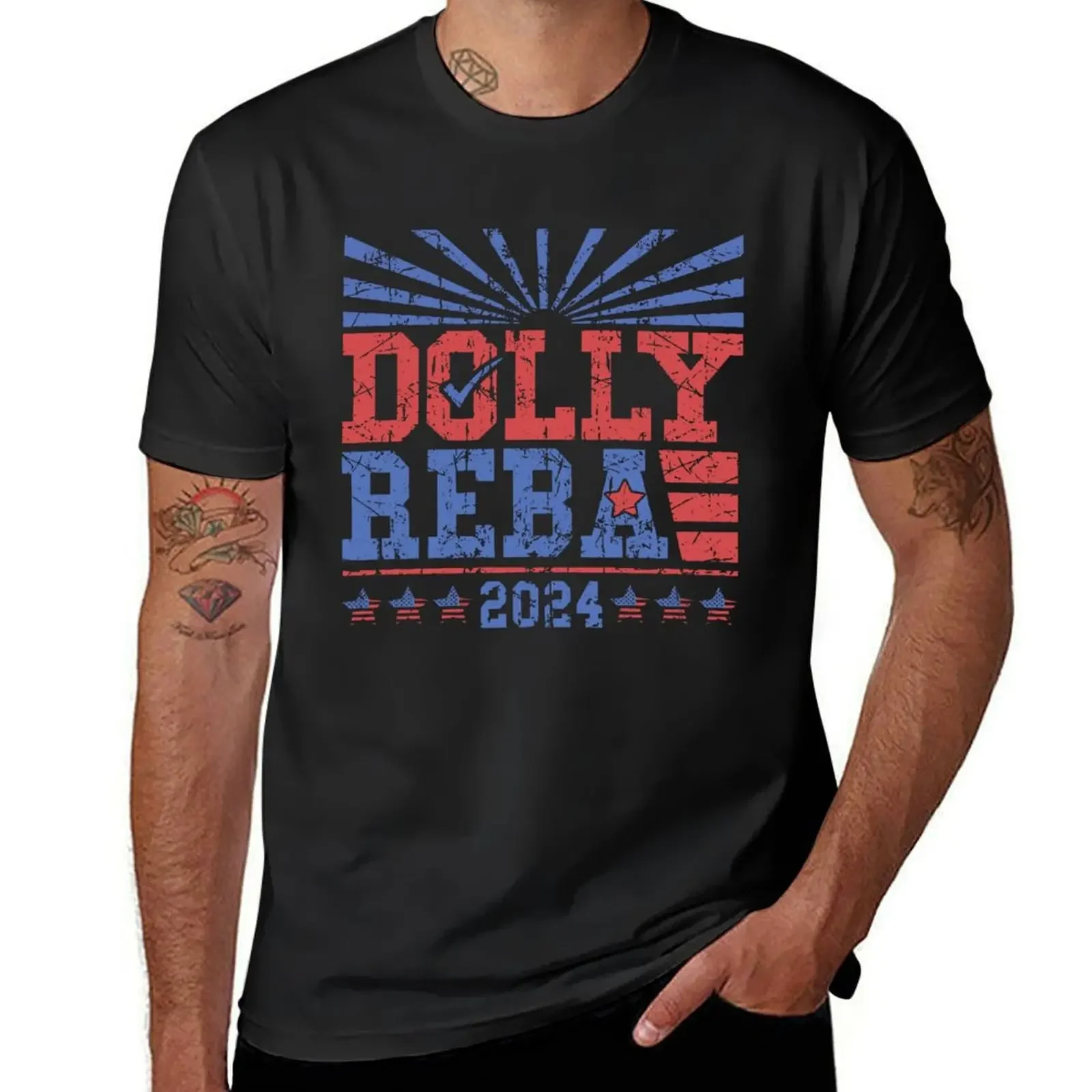 Dolly Reba 2024 Vintage Shirt, Funny Election Shirts, 4th of July Shirts, Country Music Shirts T-Shirt graphics tshirts for men