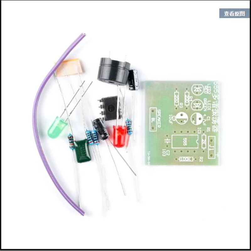 555 Multi Harmonic Oscillator Kit NE555 Non Steady State Circuit Double Flash Electronic Teaching and Training DIY Parts