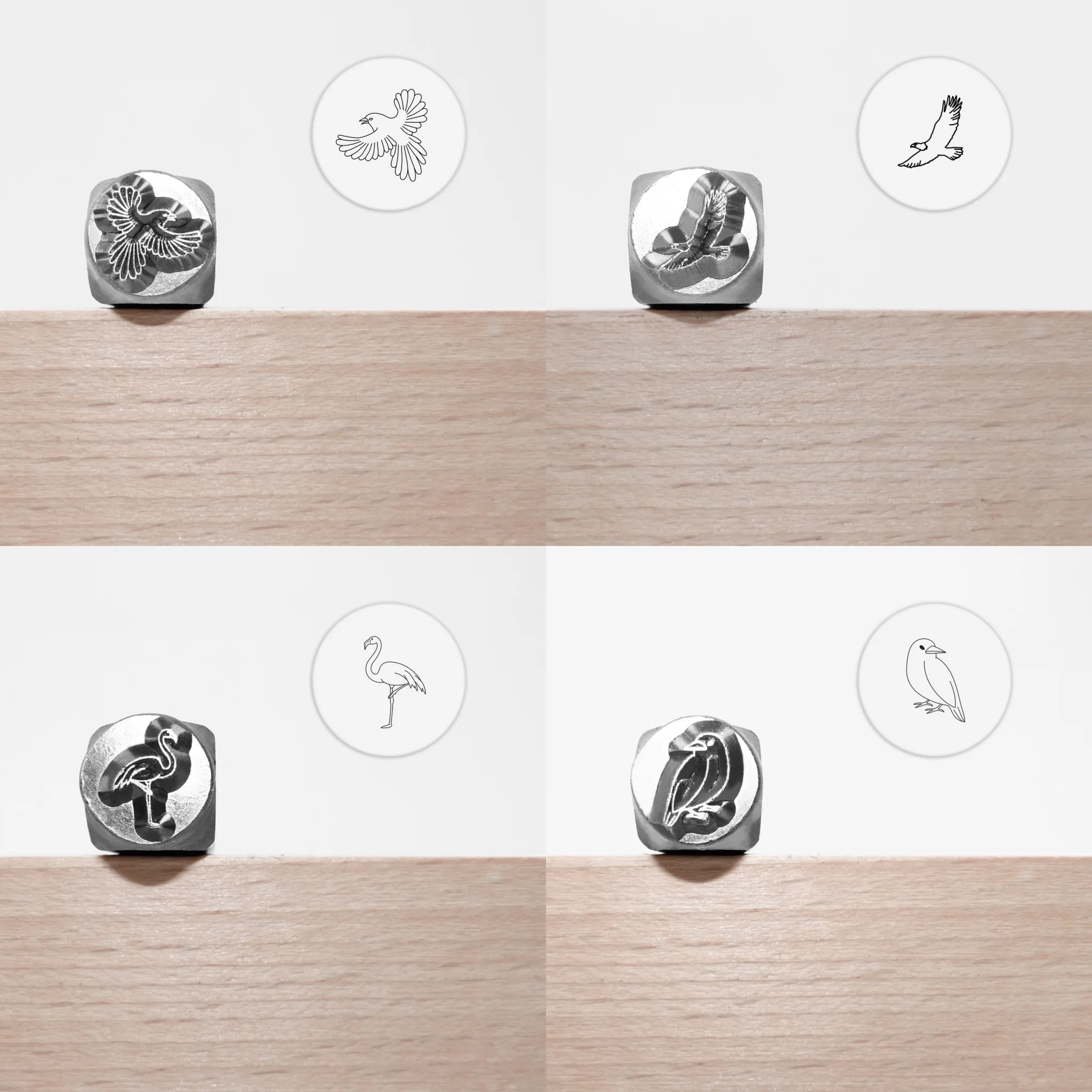 Metal Stamping Jewelry Making Supplies Forest Animals Metal Design Stamp for Metal, Jewelry (8.5mm)