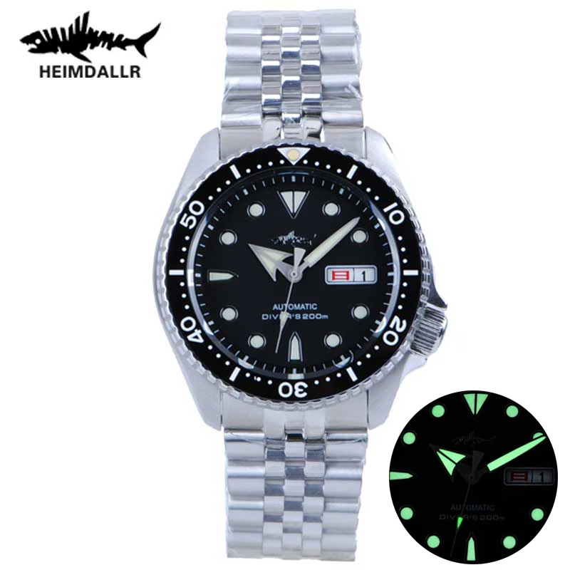 

Heimdallr Sharkey Diver Watch 20ATM Water Resistant Sapphire Crystal C3 Luminous Dial NH36 Automatic Mechanical Steel Bracelet