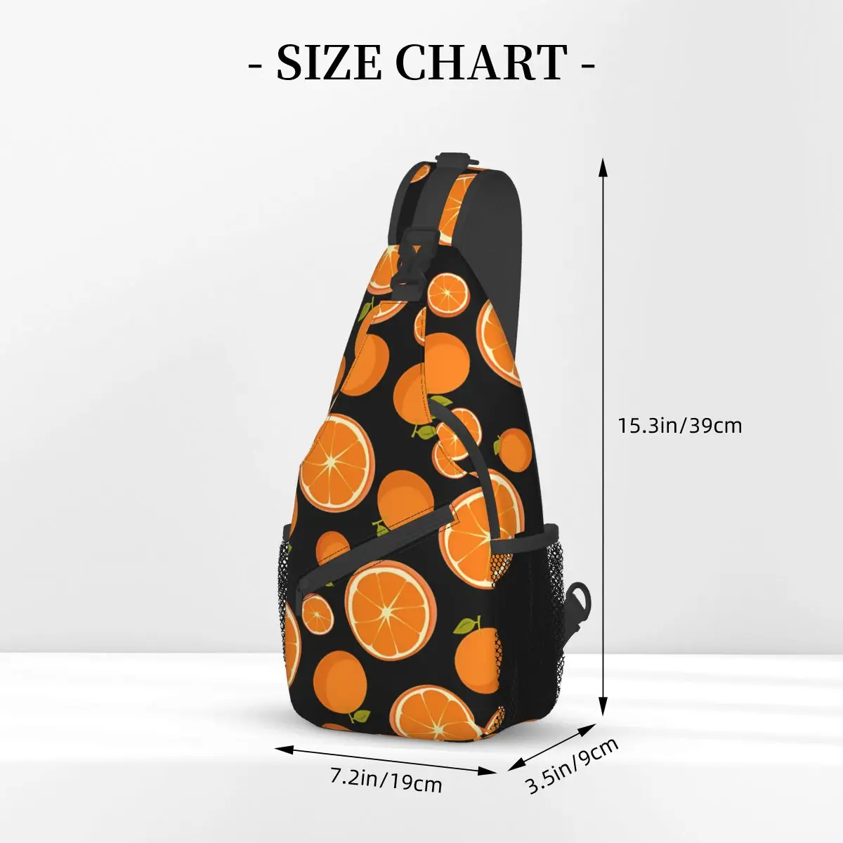 Fruits Food Crossbody Bag Sports Oranges Chest Bag Unisex Women Man Fashion Shoulder Backpacks Travel