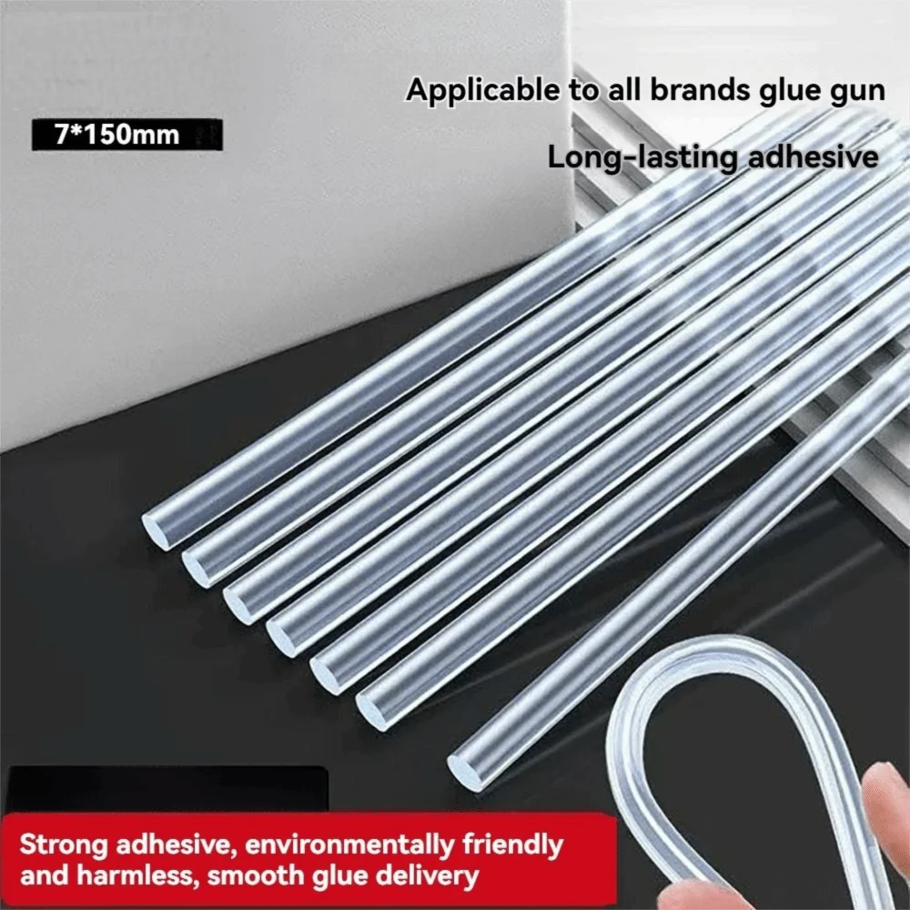 

10Pcs Adhesive 7*150mm Hot Melt Glue Sticks Strong Viscosity Transparent Hot Melt Adhesive Hot Melt Glue Household