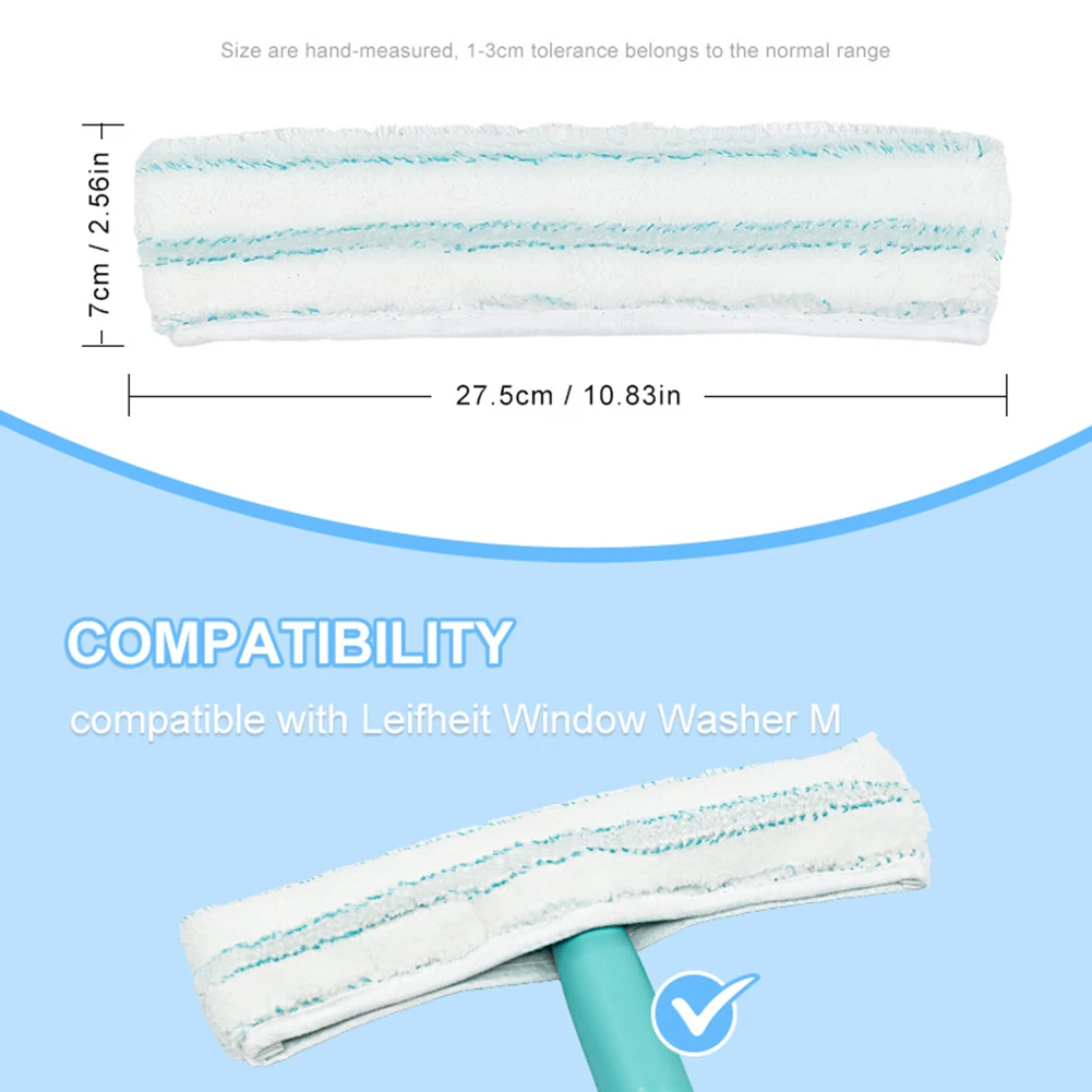 2 szt. Końcówka mopa na osłonę leifheita Win-dow spryskiwacz M do rogów do czyszczenia zamiennik nadający się do prania Mop z mikrofibry końcówka