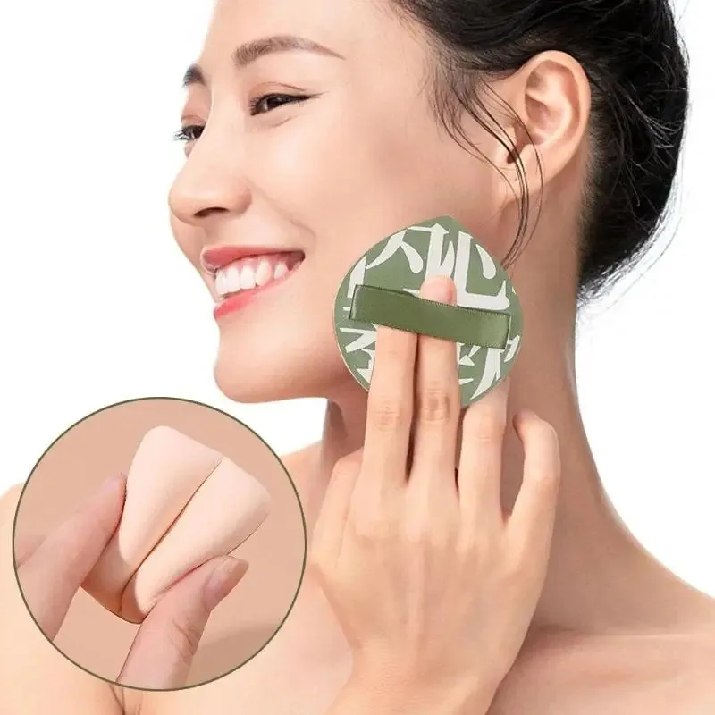 Air Cushion Puff Set with Case - Premium Velvet Soft Puff for Makeup, Reusable & Washable, for Flawless Liquid Foundation & BB C