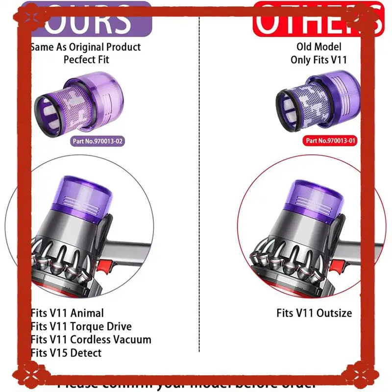 Filter Penyedot Debu Pengiriman 24 Jam untuk Suku Cadang Pengganti Penyedot Debu Dyson V11