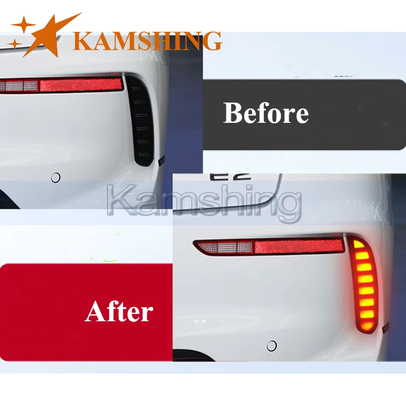 CAPQX 1pair LED Rear Bumper Light For BYD E2 Rear Brake Light Stop Lamp Signal Lamp Reflector Light