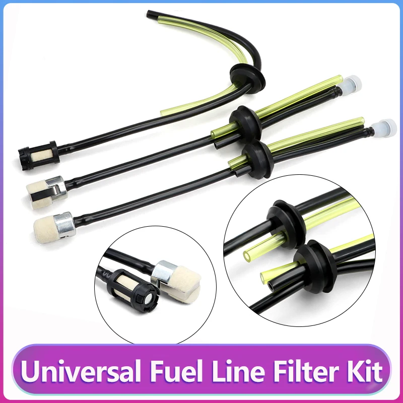 1 ~ 50 مجموعات مجموعة مرشحات أنابيب الوقود ل بالمنشار جزازة العشب العشب الانتهازي العالمي مرشح خزان الوقود أنابيب زيت خرطوم الوقود أدوات الحدائق