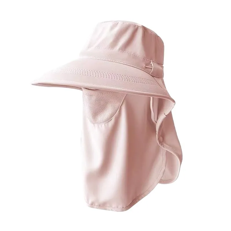 AliExpress NONE Breathable UV Protection Sun Hat with Face Cover and Neck Flap for Women Summer Outdoor Fishing Hiking Gardening Wide Brim Cap