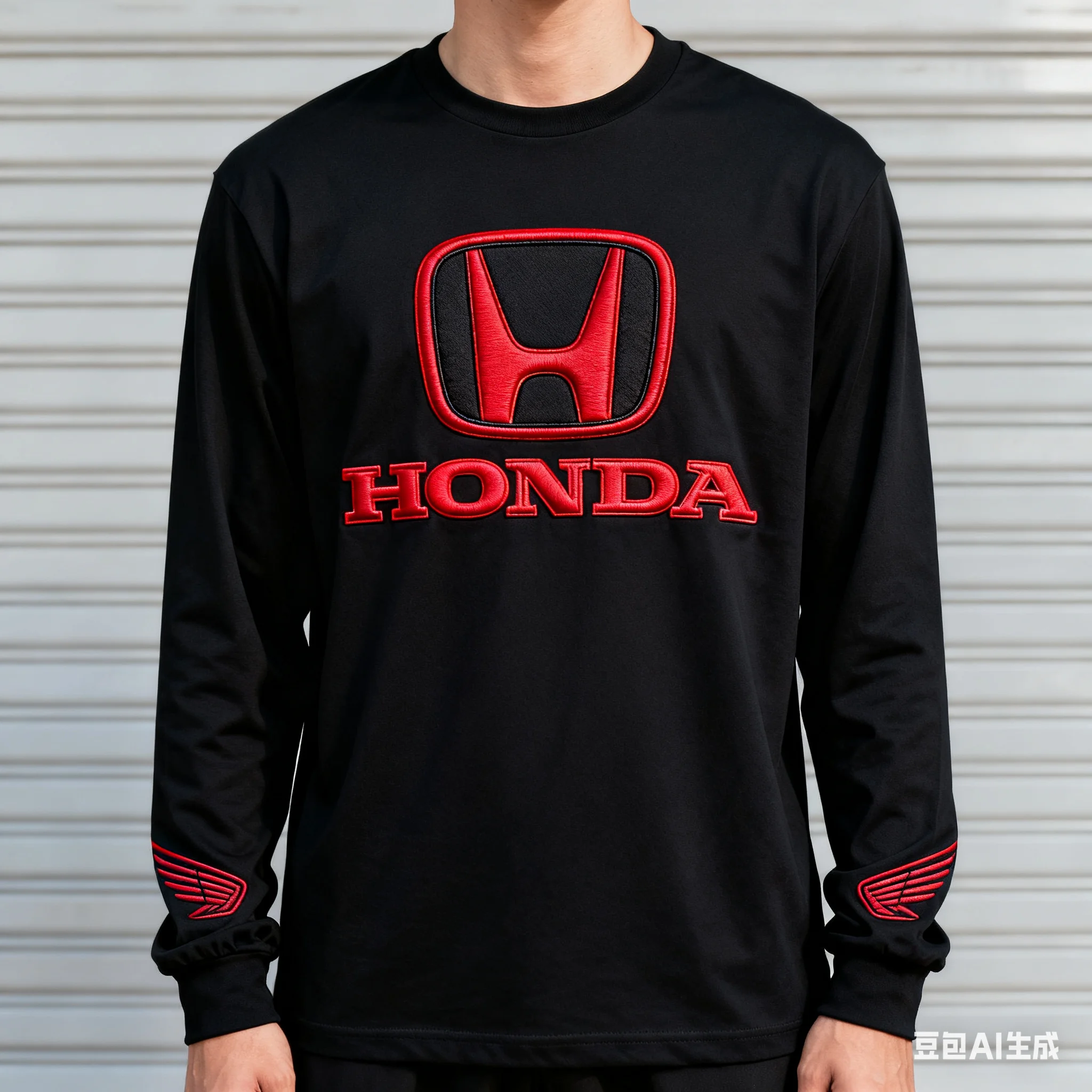 

Honda Printed Round Neck Long Sleeved T-shirt for Autumn and Winter Outdoor Motorcycle Sports and Leisure Cycling Clothing
