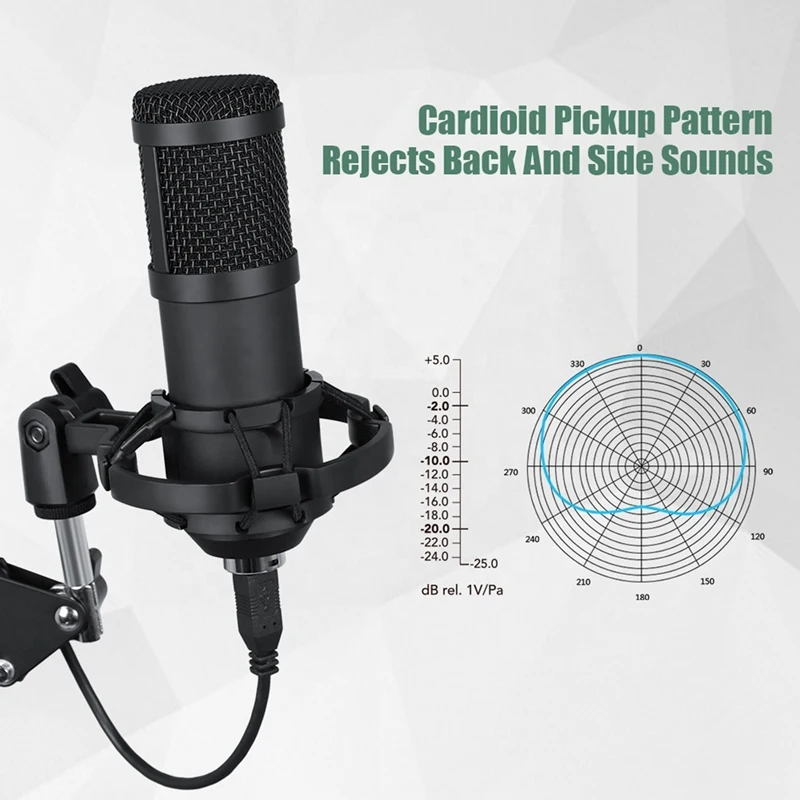 BM800 Capacitor Microphone 192Khz/24Bit Professional Microphone USB Mic For Computer Laptop Karaoke Tik Tok Youtube