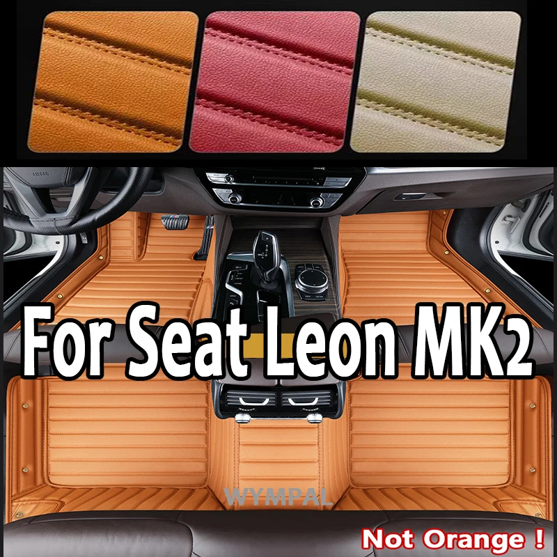 

Luxury "Custom Automotive Car Floor Mats For Seat Leon MK2 2006 2007 2008 2009 2010 Auto Luxury Leather Men Women Car Mats Full