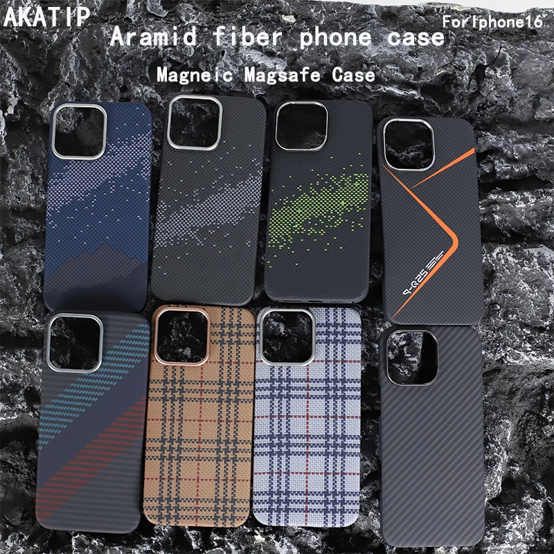 

Carbon Fiber for iPhone 16ProMaxphone cover Kevlar Carbon fiber Protective case 16pro Mobile phone shell