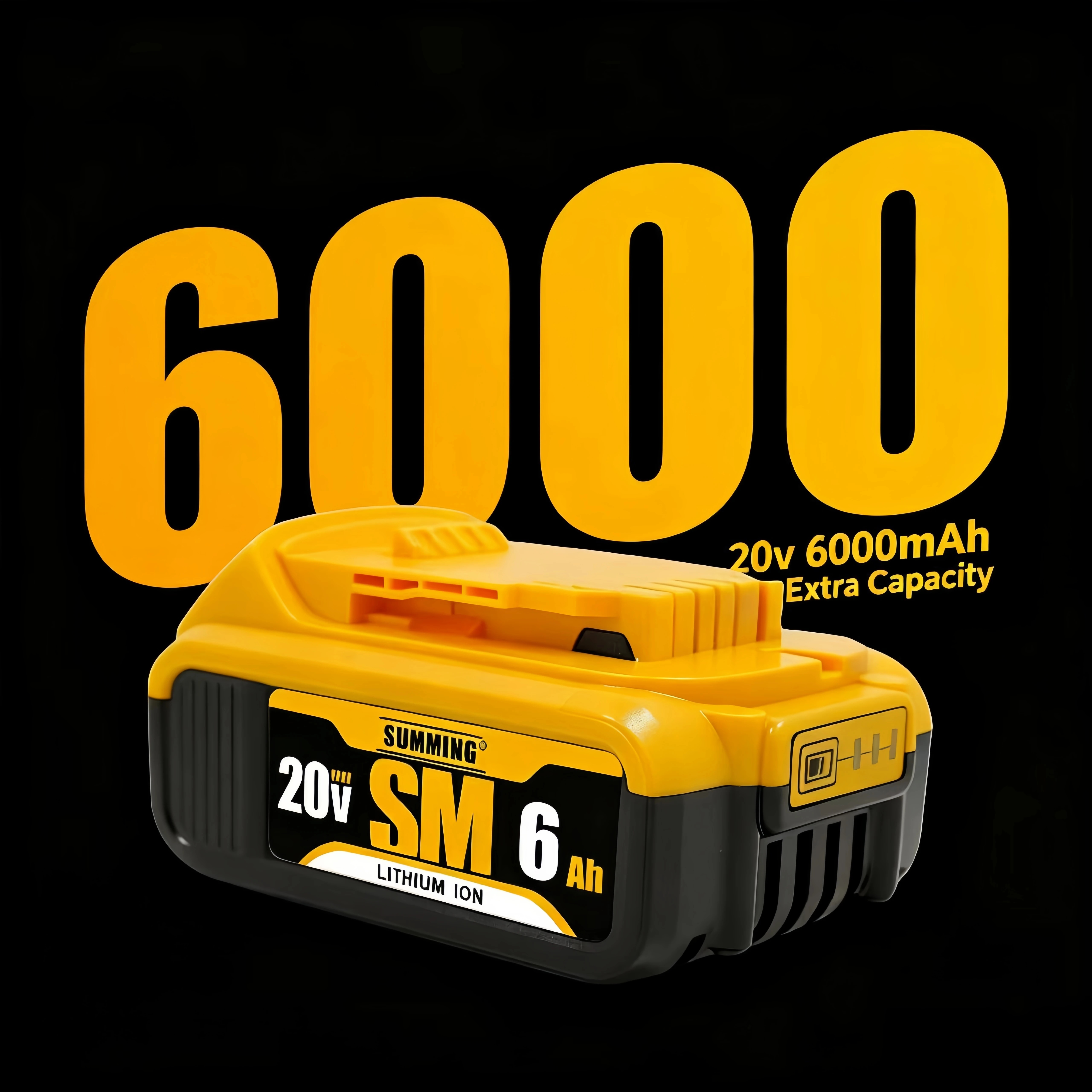 

20V 6.0Ah lithium-ion batterycan replace Dewalt XR DCB206 DCB205with Charger suitable for Dewalt 20V power tools