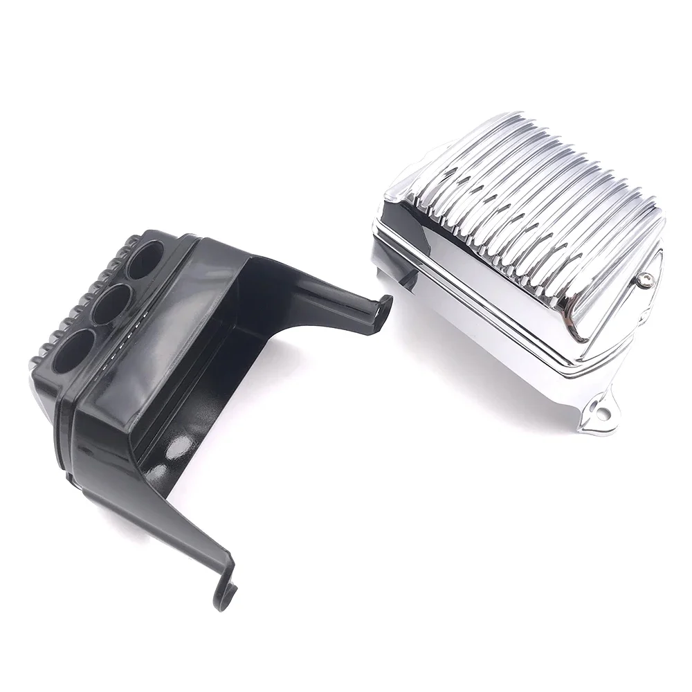 

Аксессуары для мотоциклов, хромированная черная передняя крышка регулятора напряжения для Harley Bagger Road Street Glides Road Kings 97-11