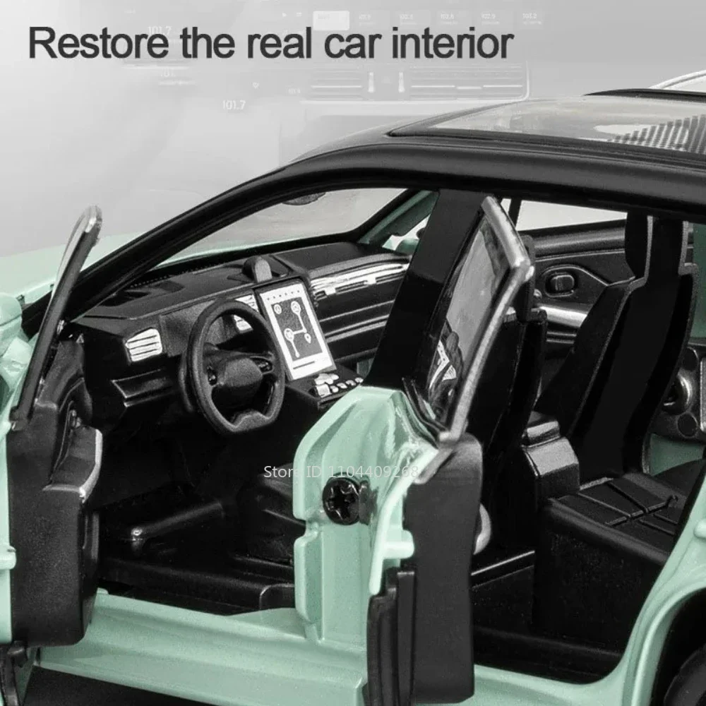 Escala 1:32 NIO ES8, nuevo modelo de coche Energry, juguete de aleación, sonido fundido a presión, luz, puertas extraíbles, modelos de vehículos abiertos, regalos de colección