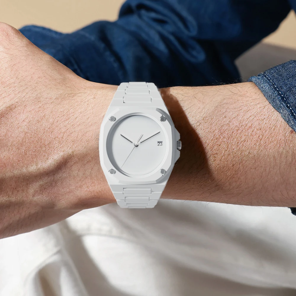 Montres en plastique légères pour hommes et femmes, montres classiques à quartz étanches pour hommes, nouvelle mode minimaliste