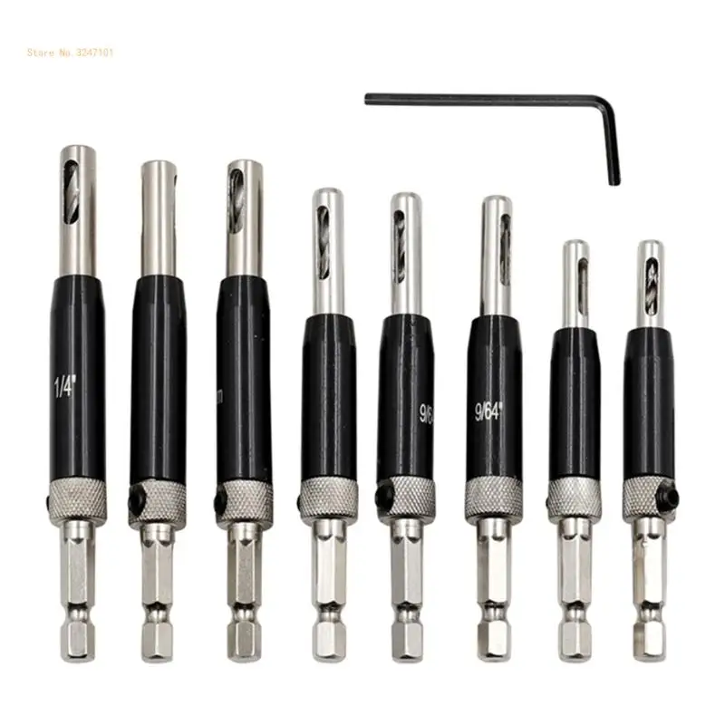 Woodworks Centering Drill Bit Centering Change Door Hinge Drill Bit Set for Professionals and DIY Works Dropship