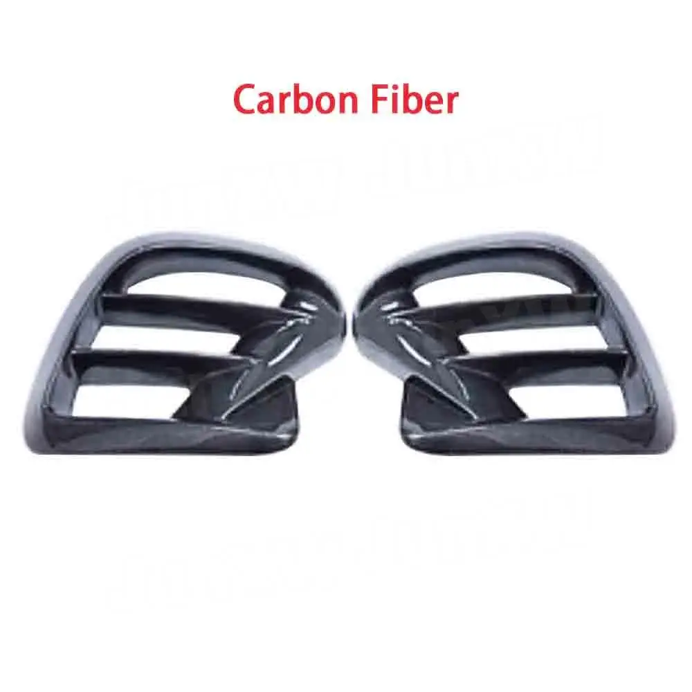 Carbon Fiber Front Bumper Foglamp Air Vent Trim Mesh Covers FRP For Benz GLE Class W167 GLE63 AMG SUV 2020-2022