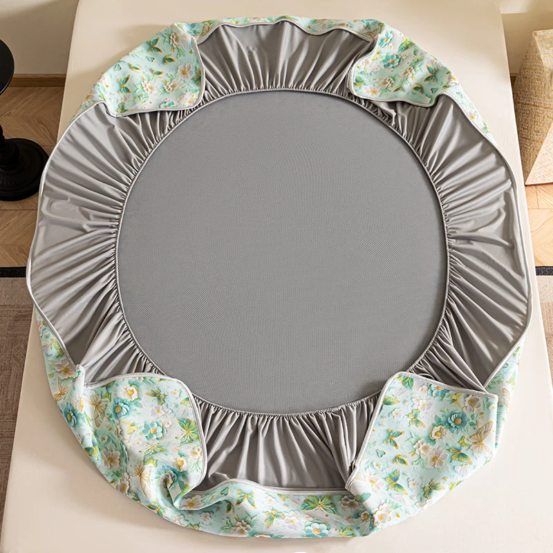 2025 جديد 5d الرقمية ثلاثي الأبعاد بارد لينة حصيرة السرير الصيف المفرش حصيرة مجموعة بارد تنفس غطاء مرتبة مع المخدة #4