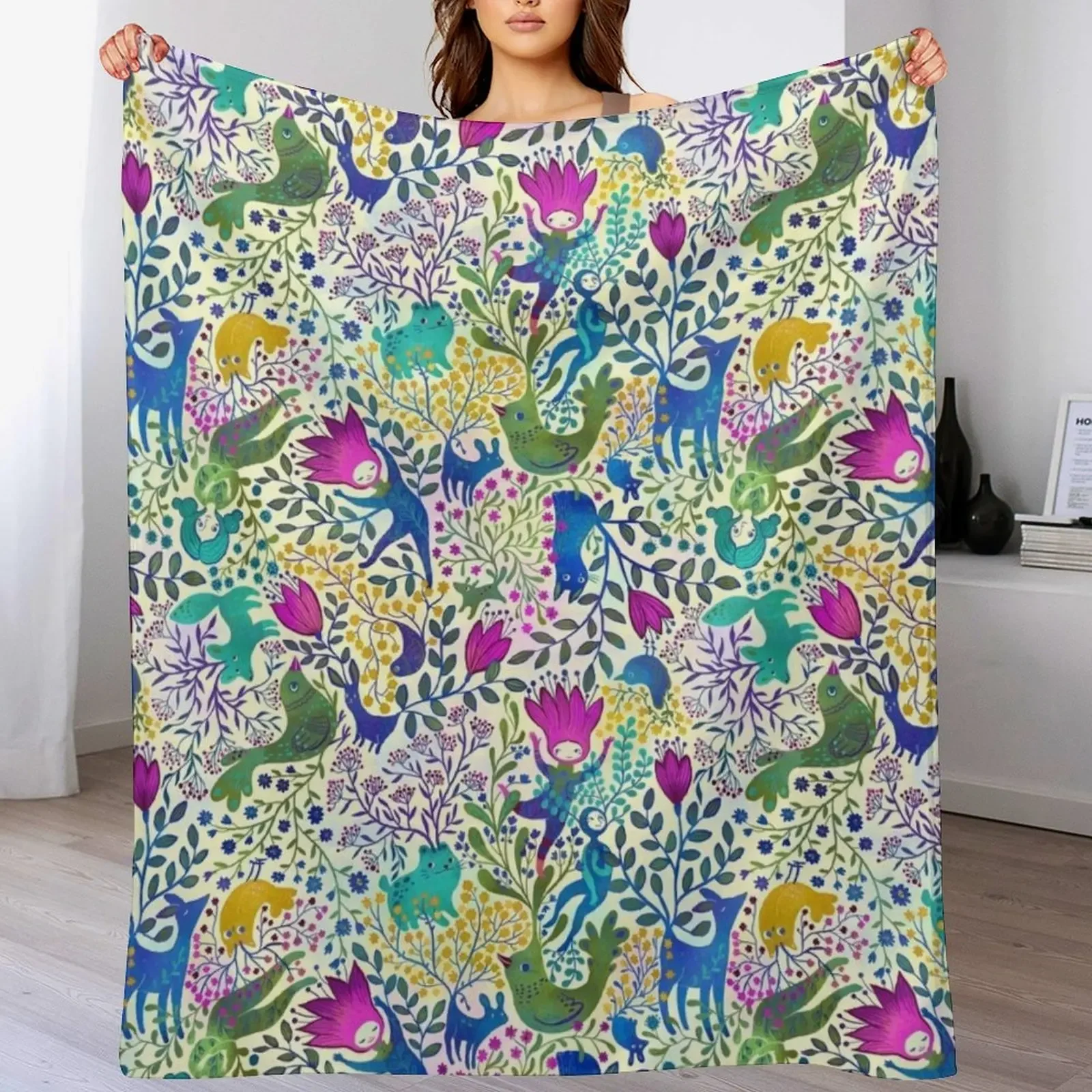 

Jewel tone design Throw Blanket Decorative Throw Sleeping Bag Sofa Throw Large Blankets