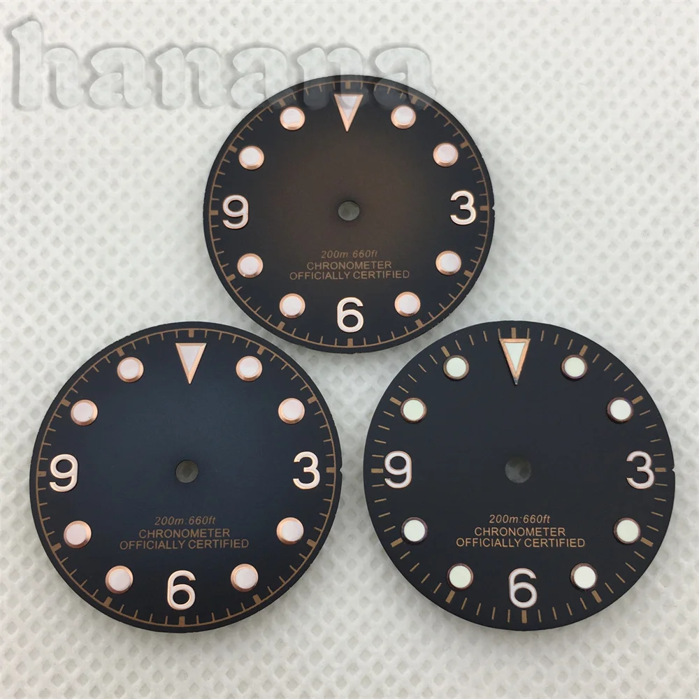 NH35 29mm dial biru langit hijau dengan luminescence hijau NH35A ETA2824 2836 Miyota 8215 821A Pearl DG2813 3804 Seagull 1612 movement