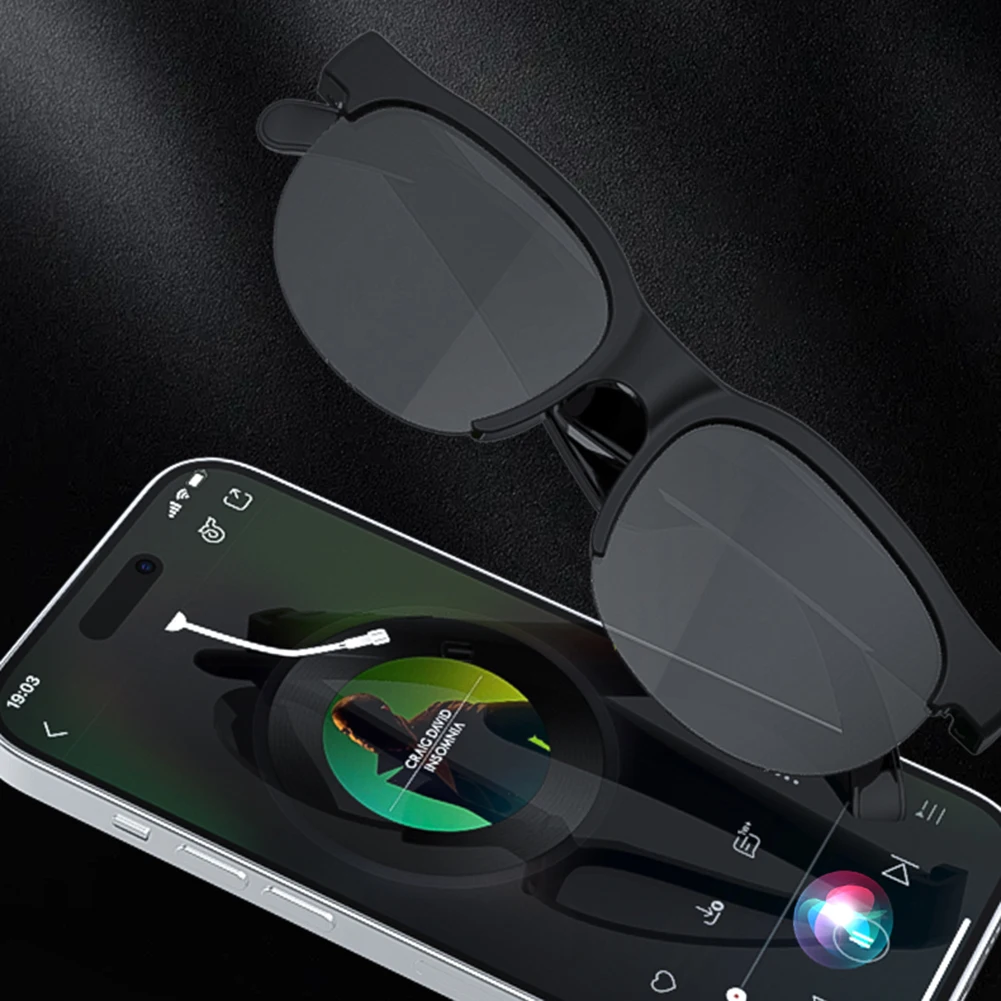 Occhiali da traduzione intelligenti AI Microfono incorporato Altoparlanti Auricolari Occhiali Occhiali da sole musicali Cuffie wireless per uomo Donna