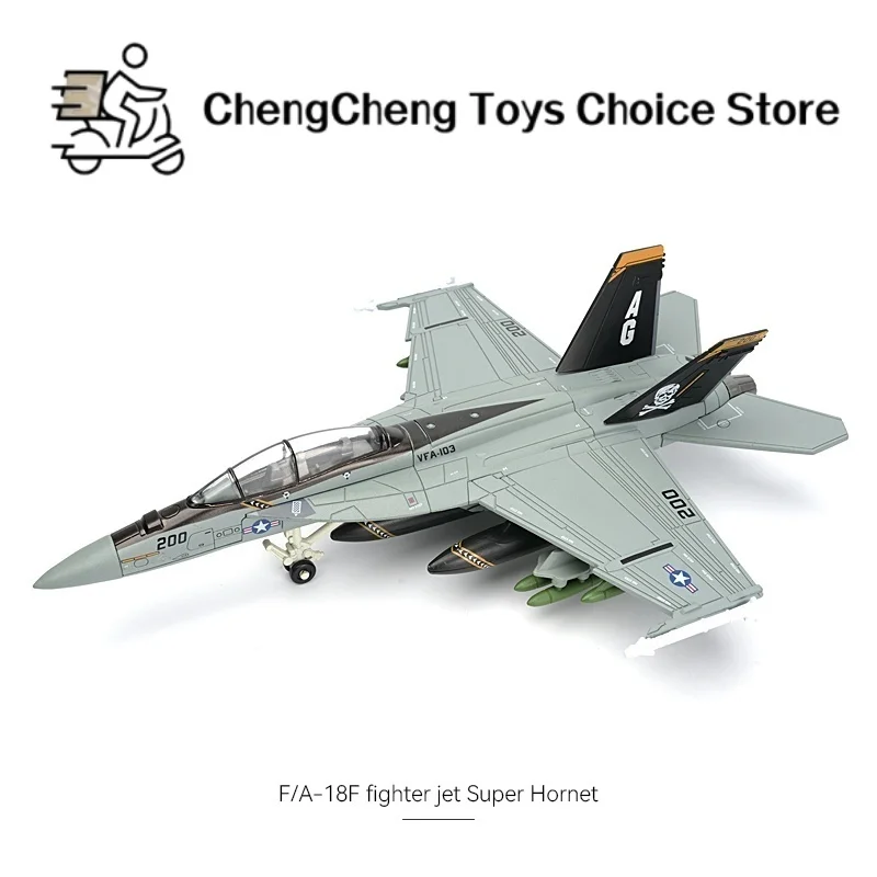 

1:72 Military F18 VF103 Grumman Tomcat Super Hornet Jet Pirate Flag Fighter US Navy Plane Model Toys For Children Xmas Gifts