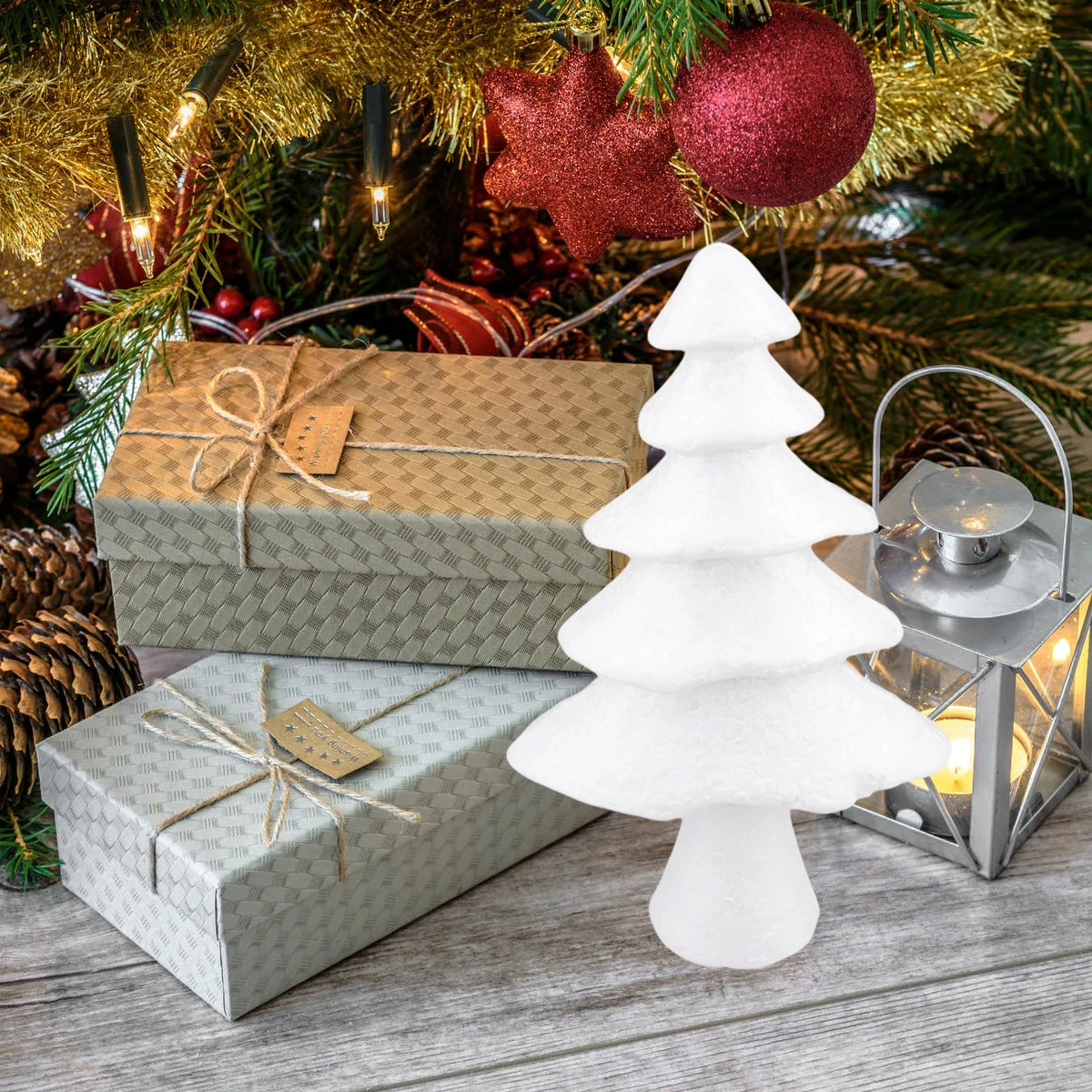 2 قطعة طقم شجرة عيد الميلاد الرغوية الأبيض لتقوم بها بنفسك الحلي الحرفية للأطفال الأطفال النشاط التعليمي عطلة ديكور شجرة حفلة عيد الميلاد