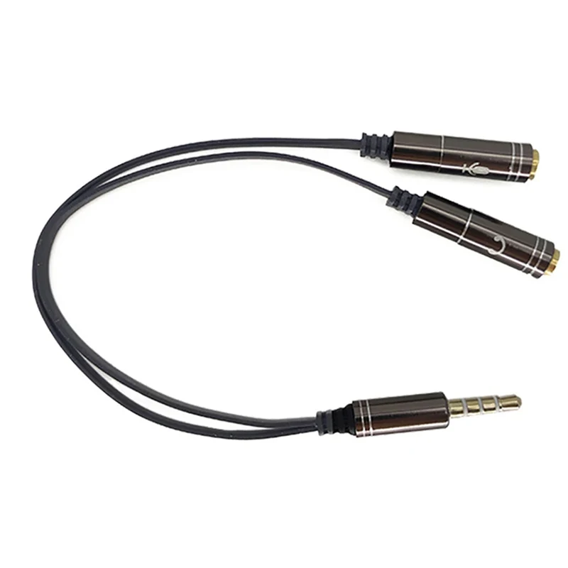 2 in 1 3.5mm Audio Headphone Jack Headset Earphone Mic Y Splitter Cable Adapter Connector for Mobile Phone Tablet