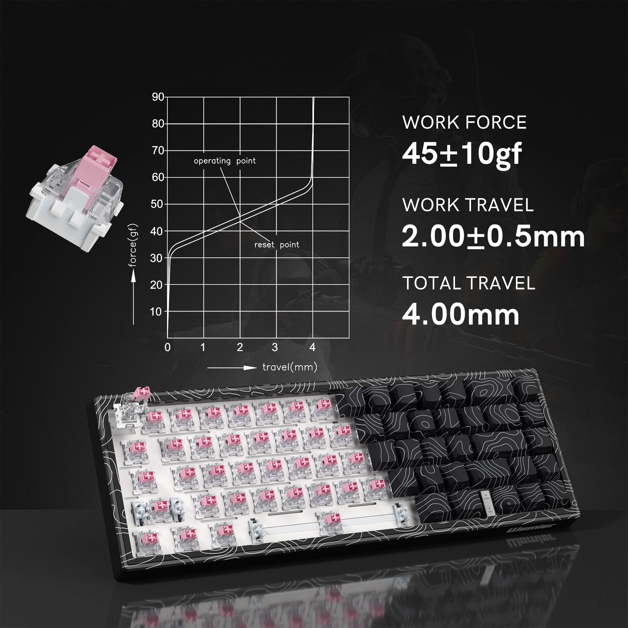 Imagem -05 - Rapid Trigger Gaming Keyboard65 Teclado Mecânico com Fio Interruptor Magnético para pc Laptop Esports Gamer Womier-m68 he