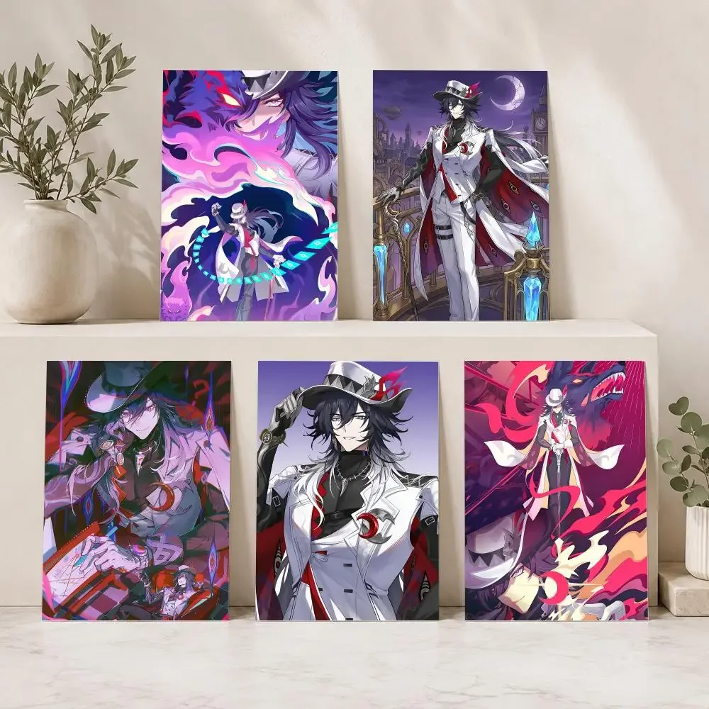 Honkai Star Rail Ashveil Painting Calligraphy Canvas Painting Art for Bedroom Living Room Home Decor Wall Decoration Decals G