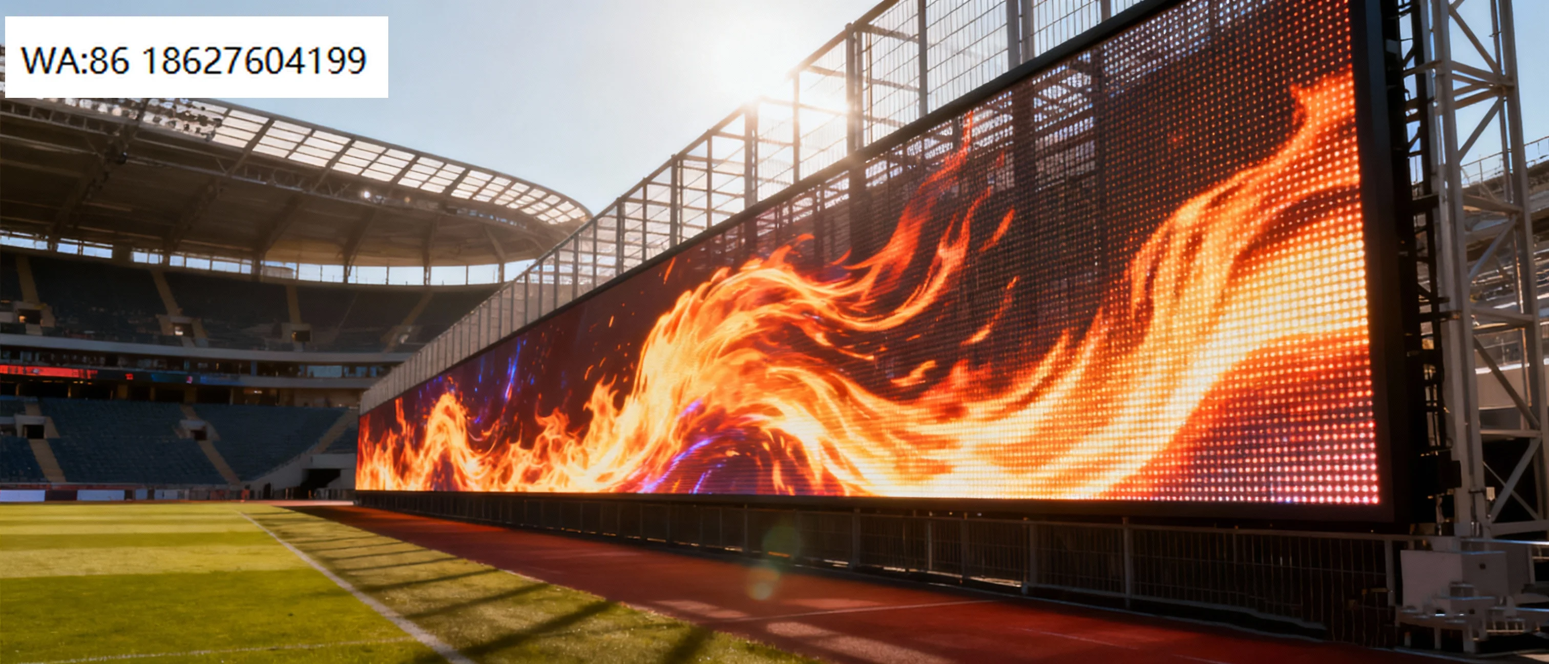 

Custom High Brightness Transparent LED Mesh Screen Daylight Visible For Stadium Perimeter