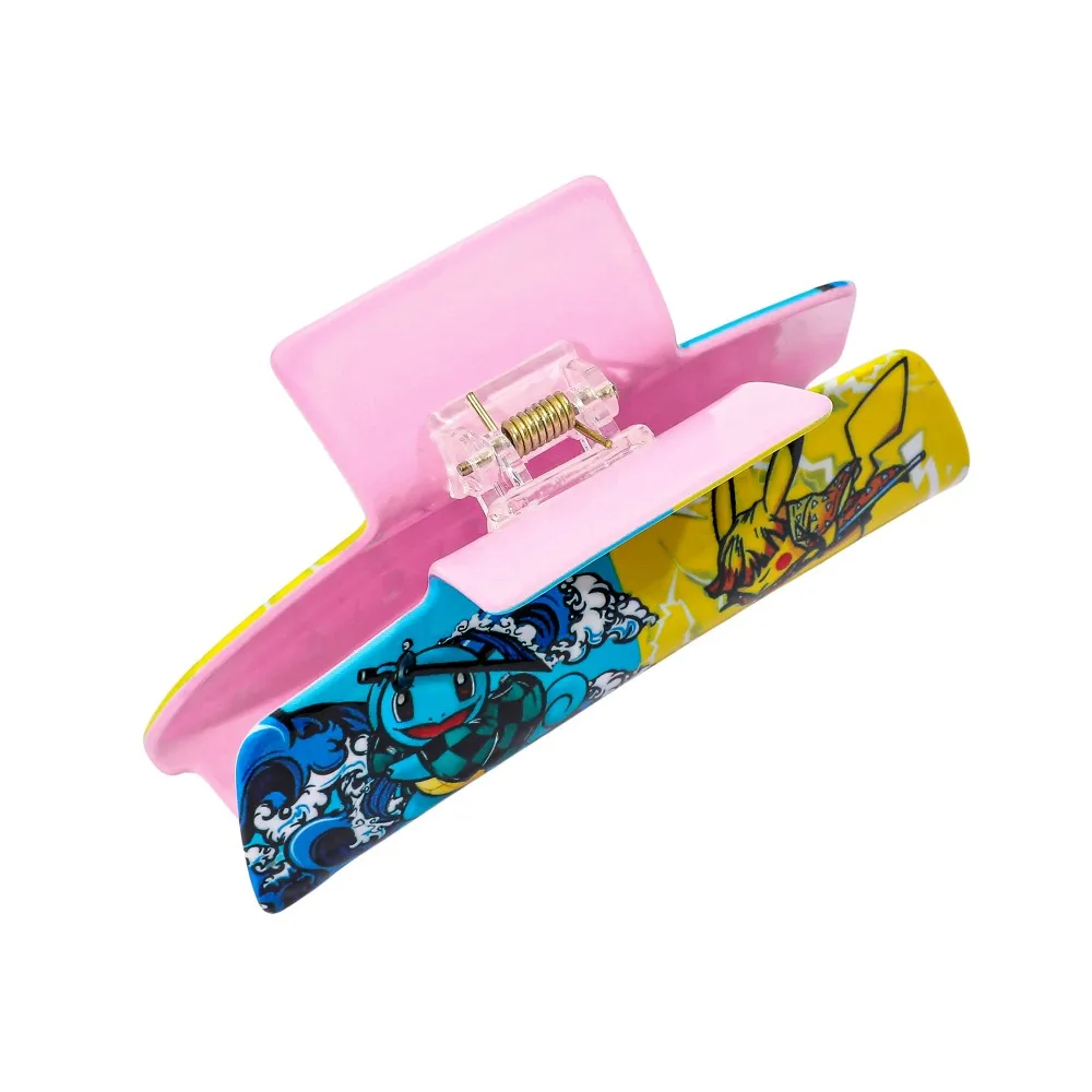 Acrylic Colorful Graffiti Hair Claw Clip Cartoon Anime Character Print Bold Drip Design Hair Barrettes for Women Girls