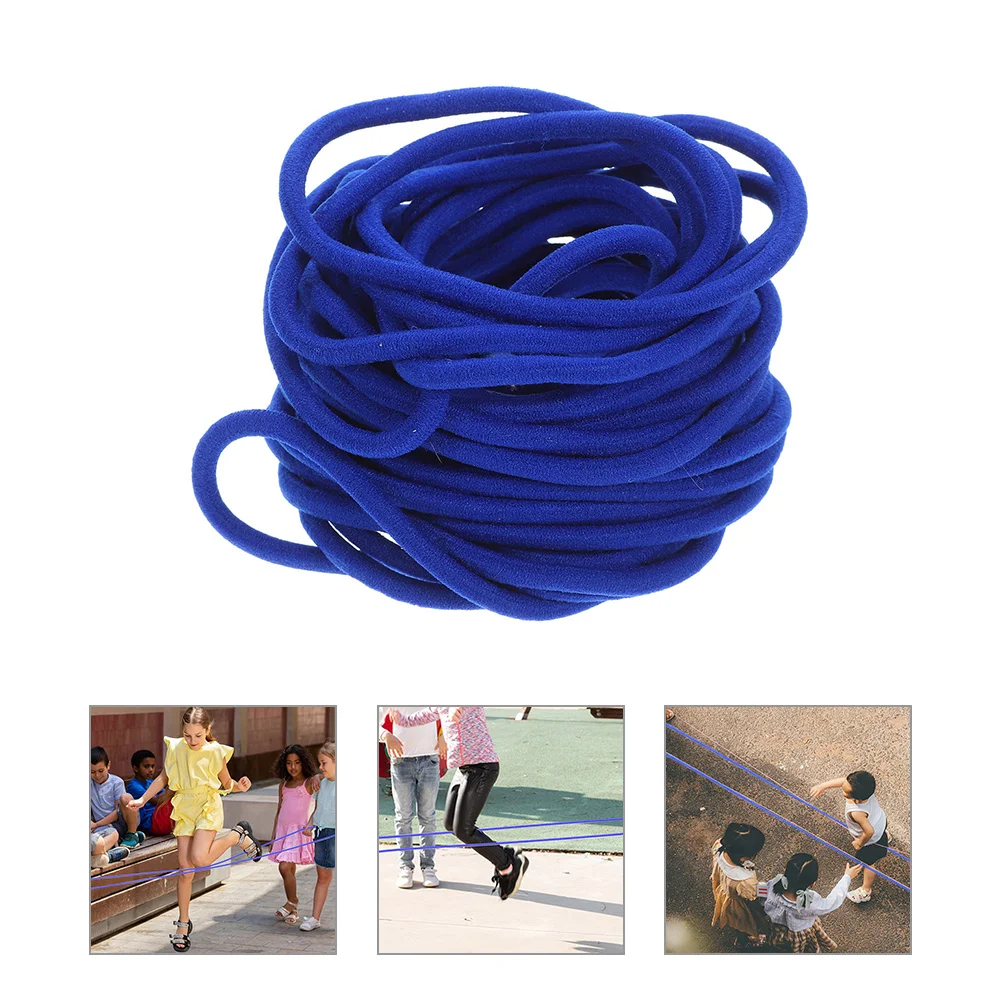 

Jump Rope for Kids Rubber Band Jumping Game Student Skipping Round Exercise Ropes Blue Fitness